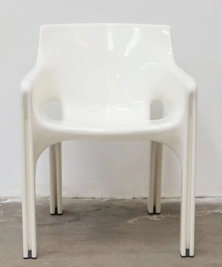 Pamono Gaudì Chairs by Vico Magistretti for Artemide, Italy, 1970s, Set of 2 New