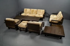 Pamono Geometric Living Room Model St. Moritz by Klaus Rausch Furniture Co. for Architects and Designers, 1960s, Set of 7 Clearance