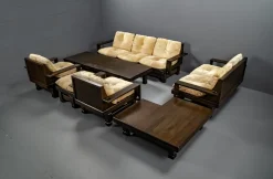 Pamono Geometric Living Room Model St. Moritz by Klaus Rausch Furniture Co. for Architects and Designers, 1960s, Set of 7 Clearance