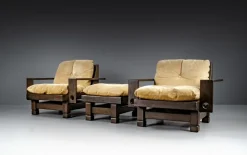 Pamono Geometric Living Room Model St. Moritz by Klaus Rausch Furniture Co. for Architects and Designers, 1960s, Set of 7 Clearance