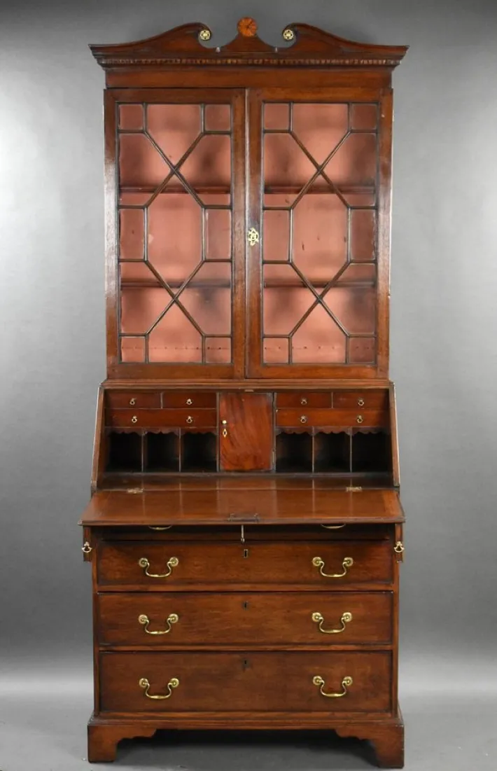 Pamono George III Oak Bureau Bookcase, 1780s Sale
