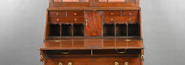 Pamono George III Oak Bureau Bookcase, 1780s Sale