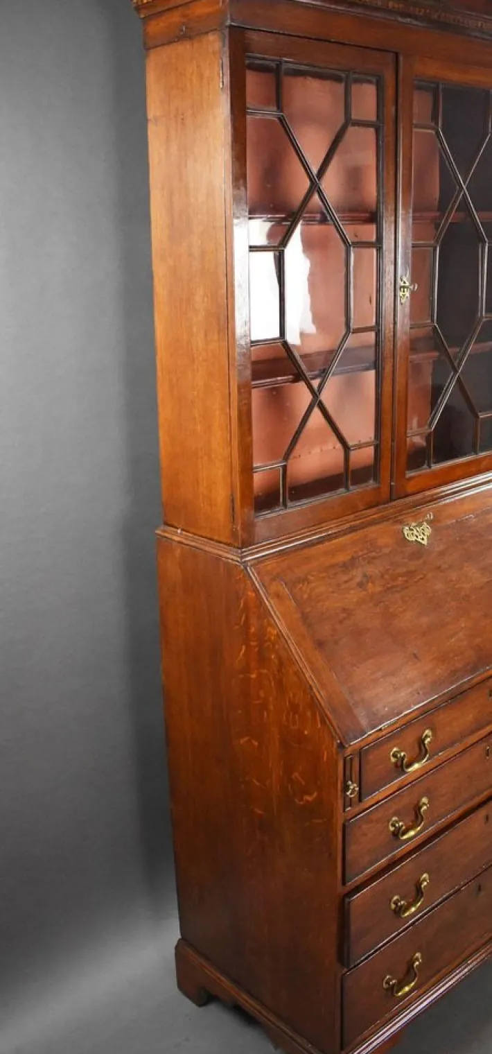 Pamono George III Oak Bureau Bookcase, 1780s Sale