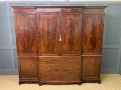 Pamono Georgian Inlaid Mahogany Wardrobe, 1810 Sale
