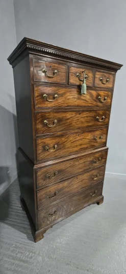 Pamono Georgian Mahogany Chest on Chest of Drawers, 1750s Sale