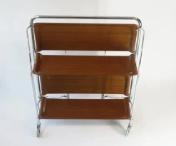 Pamono German Brown and Silver Bar Cart, 1970s Best
