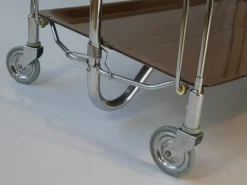 Pamono German Brown and Silver Bar Cart, 1970s Best