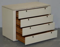Pamono German Marble Topped Chest of and Bedside Drawers from Interlubke, Set of 3 Best