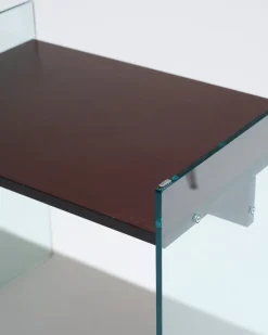 Pamono Glass and Wood Desk from Artelano, 1980s Clearance