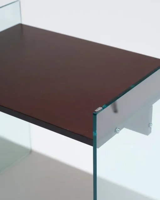 Pamono Glass and Wood Desk from Artelano, 1980s Clearance