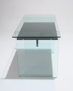 Pamono Glass and Wood Desk from Artelano, 1980s Clearance