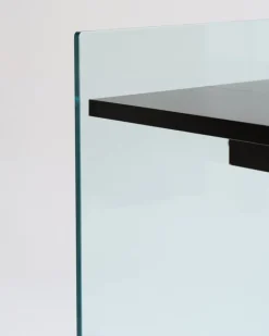 Pamono Glass and Wood Desk from Artelano, 1980s Clearance