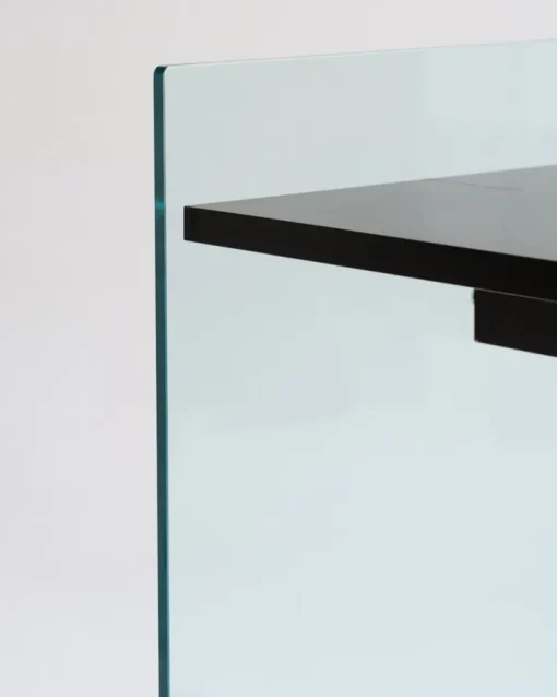 Pamono Glass and Wood Desk from Artelano, 1980s Clearance