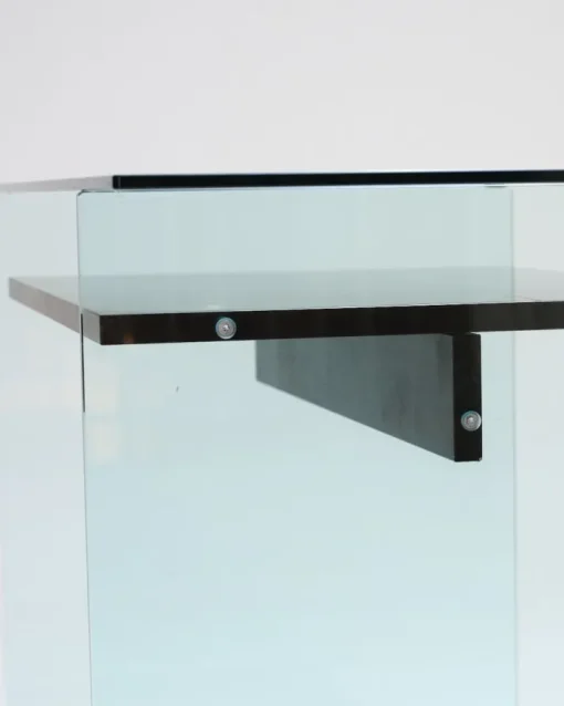 Pamono Glass and Wood Desk from Artelano, 1980s Clearance