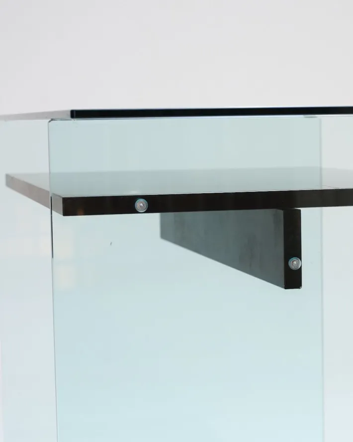 Pamono Glass and Wood Desk from Artelano, 1980s Clearance