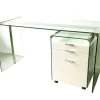 Pamono Glass, Painted Wood and Chrome-Plated Metal Desk by Gallotti e Radice, 1990s Best