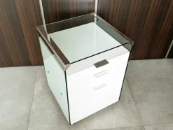 Pamono Glass, Painted Wood and Chrome-Plated Metal Desk by Gallotti e Radice, 1990s Best