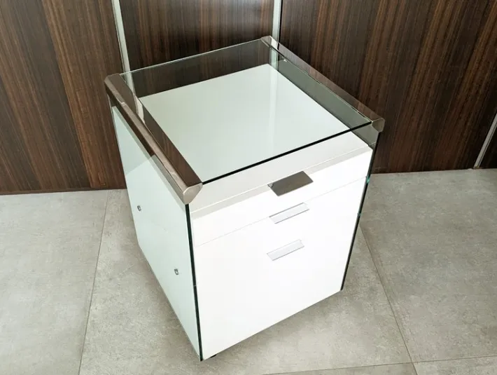 Pamono Glass, Painted Wood and Chrome-Plated Metal Desk by Gallotti e Radice, 1990s Best