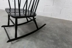 Pamono Grandessa Rocking Chair in Black Beech attributed to Lena Larsson for Nesto, 1960s Best