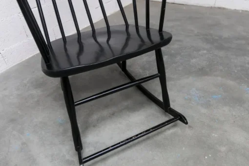 Pamono Grandessa Rocking Chair in Black Beech attributed to Lena Larsson for Nesto, 1960s Best