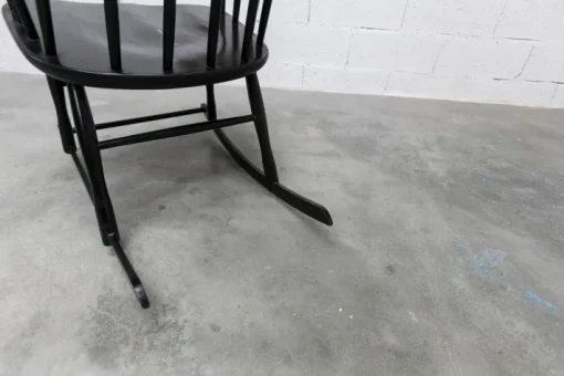 Pamono Grandessa Rocking Chair in Black Beech attributed to Lena Larsson for Nesto, 1960s Best