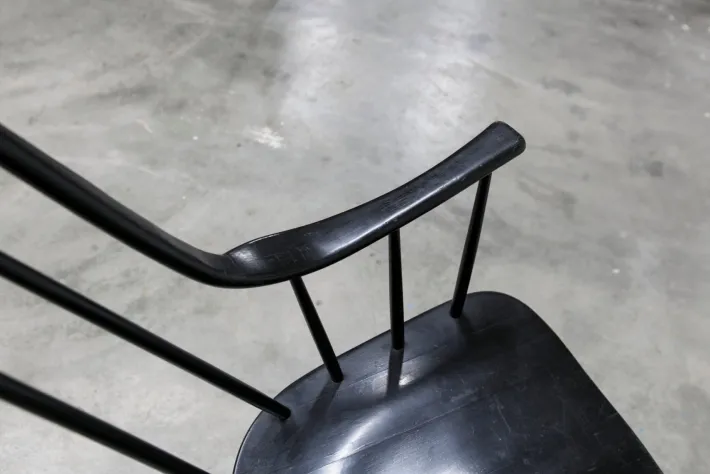 Pamono Grandessa Rocking Chair in Black Beech attributed to Lena Larsson for Nesto, 1960s Best