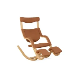 Pamono Gravity Balans Rocking Chair in Brown Fabric by Peter Opsvik for Varier Best