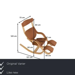 Pamono Gravity Balans Rocking Chair in Brown Fabric by Peter Opsvik for Varier Best