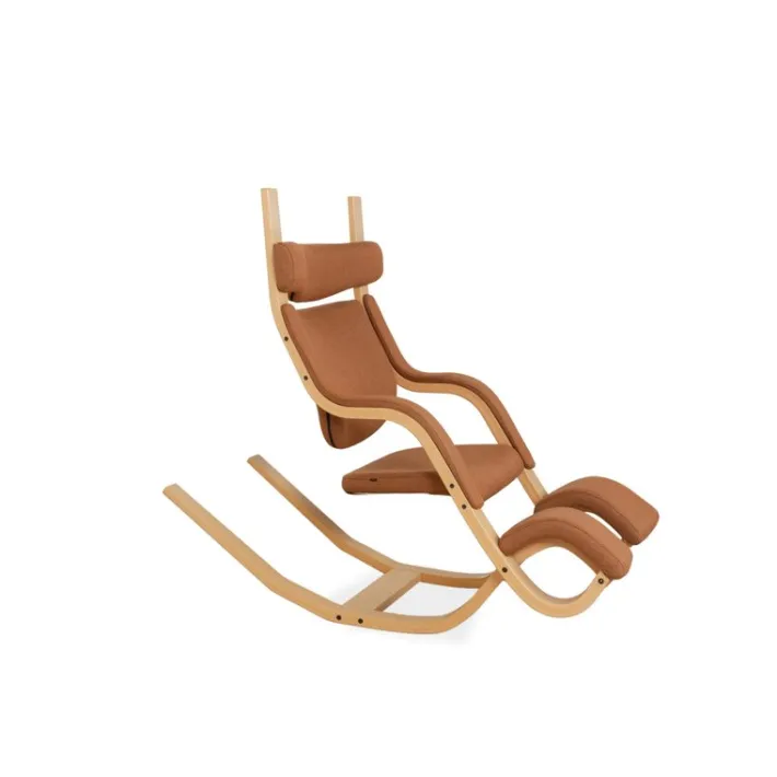 Pamono Gravity Balans Rocking Chair in Brown Fabric by Peter Opsvik for Varier Best