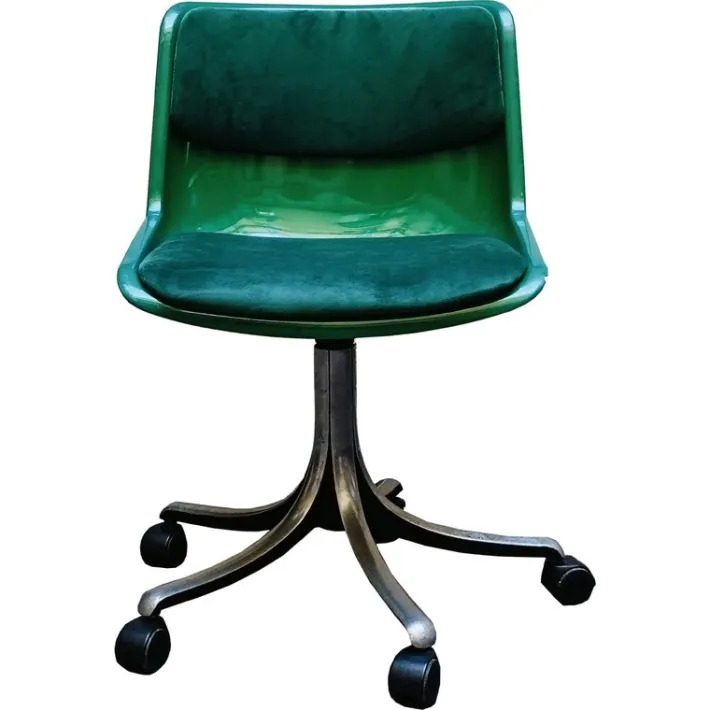 Pamono Green Modus Office Chair attributed to Osvaldo Borsani, Italy, 1975 Clearance