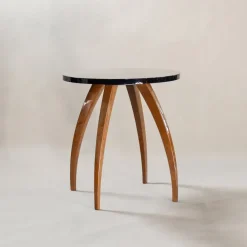 Pamono H-269 Armchairs and Coffee Table attributed to Jindřich Halabala for Up Závody & Vase attributed to Karel Panda, 1930s, Set of 4