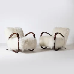 Pamono H-269 Lounge Chairs by Jindrich Halabala, Czechoslovakia, 1950s, Set of 2 Outlet
