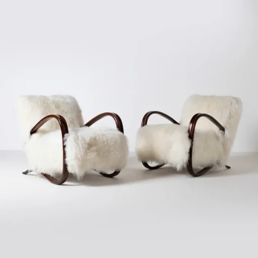 Pamono H-269 Lounge Chairs by Jindrich Halabala, Czechoslovakia, 1950s, Set of 2 Outlet
