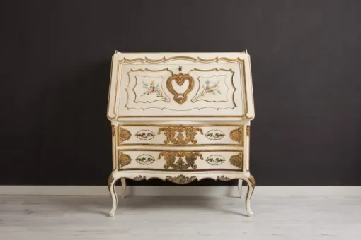 Pamono Hand-Painted and Gilded Secretaire, 1950s Clearance