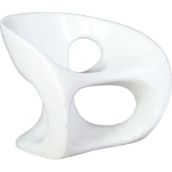 Pamono Hara Sculptural Outdoor Chair in White Lacquered Fiberglass by Gurioli for Kundalini, 2002 Clearance