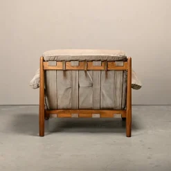 Pamono Hardwood and Suede Lounge Chair in the style of Percival Lafer and Jean Gillon, 1960s New