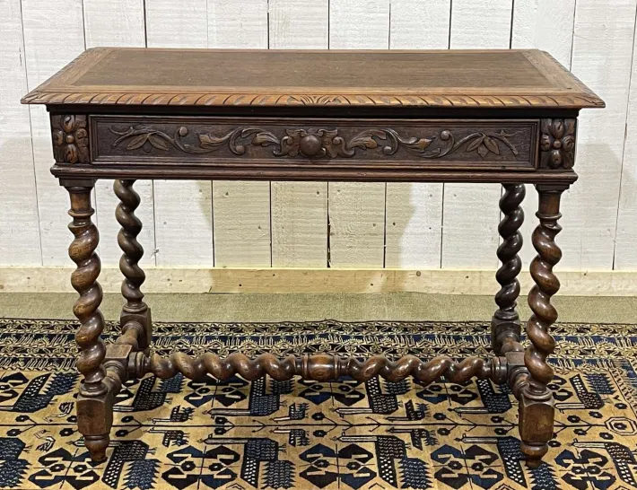 Pamono Henry II Oak Desk, Early 20th Century Hot