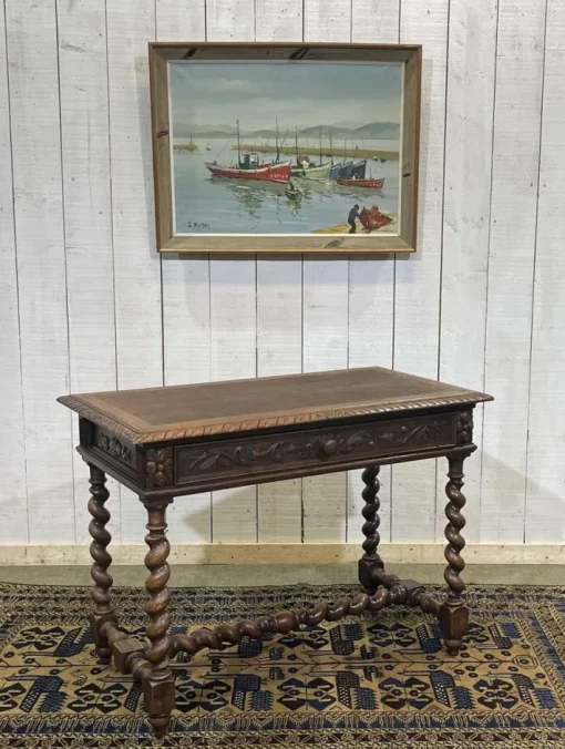Pamono Henry II Oak Desk, Early 20th Century Hot
