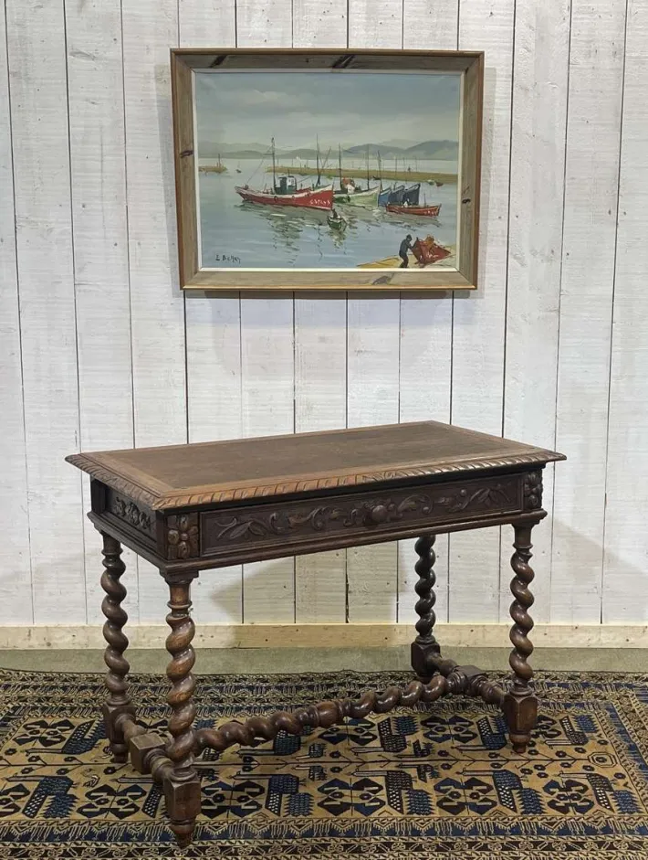 Pamono Henry II Oak Desk, Early 20th Century Hot