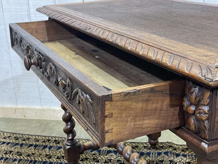 Pamono Henry II Oak Desk, Early 20th Century Hot
