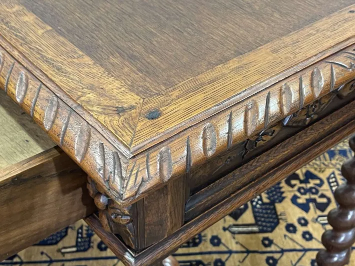 Pamono Henry II Oak Desk, Early 20th Century Hot