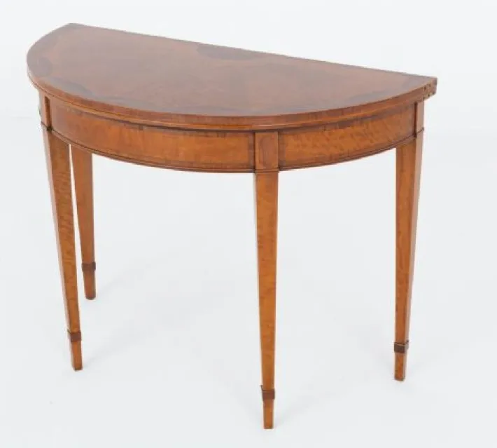 Pamono Hepplewhite Revival Games Table in Satinwood, 1900s Outlet