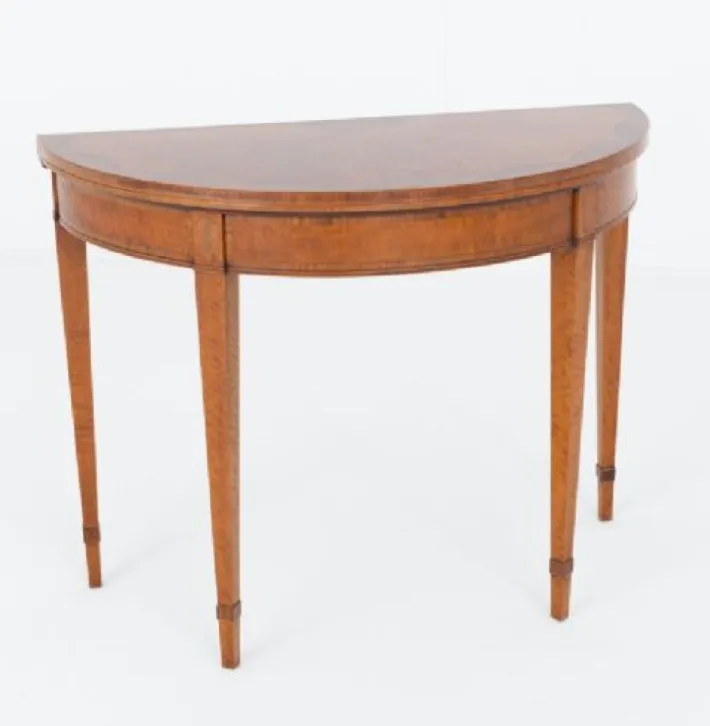 Pamono Hepplewhite Revival Games Table in Satinwood, 1900s Outlet