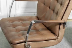 Pamono Hercules Desk Chairs in Leather by Kenneth Bergenblad for Dux, Sweden, 1970s, Set of 2 Discount