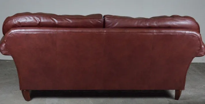 Pamono Heritage 3-Seater Brown Leather Mortimer Sofa with Castors by Laura Ashley