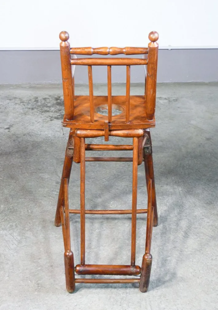 Pamono High Chair Childrens Potty in Walnut Wood Clearance
