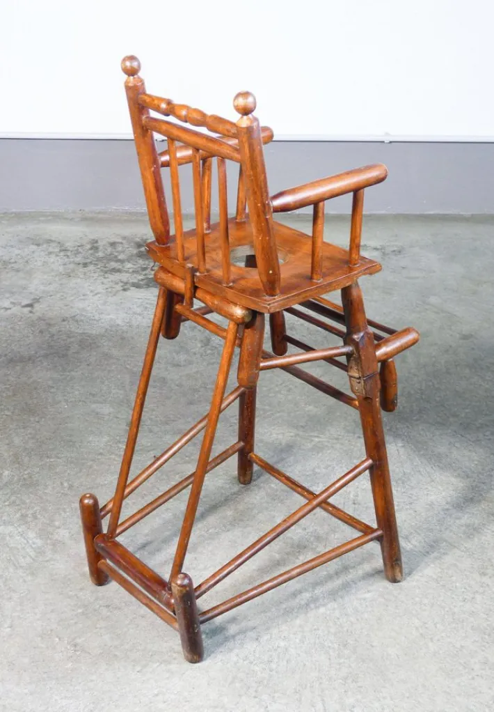 Pamono High Chair Childrens Potty in Walnut Wood Clearance