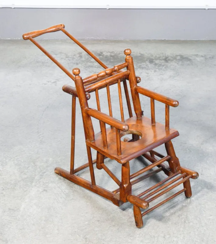 Pamono High Chair Childrens Potty in Walnut Wood Clearance