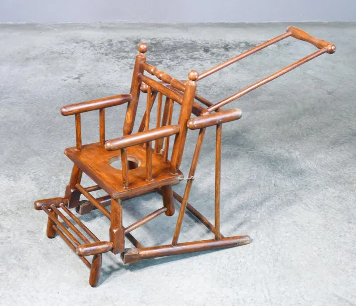 Pamono High Chair Childrens Potty in Walnut Wood Clearance