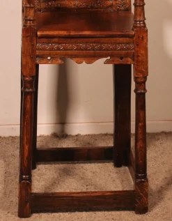 Pamono High Period Children's Chair in Oak, 17th Century New